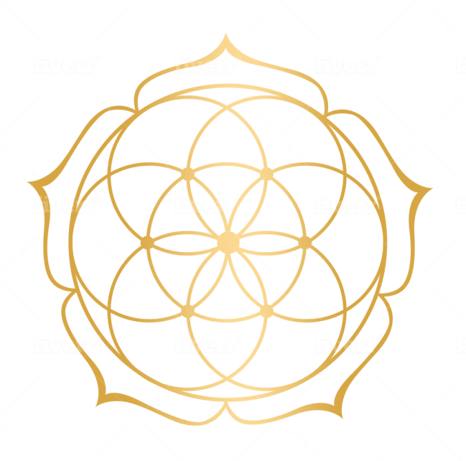 Golden Sacred Geometry Pattern PNG