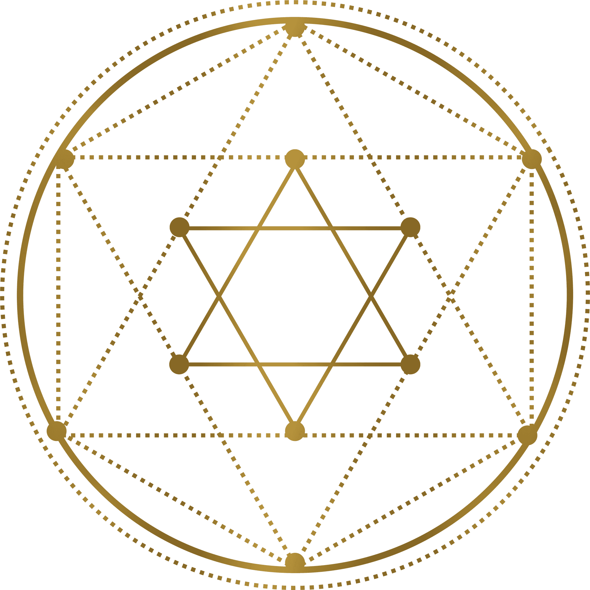 Golden Sacred Geometry Pattern PNG