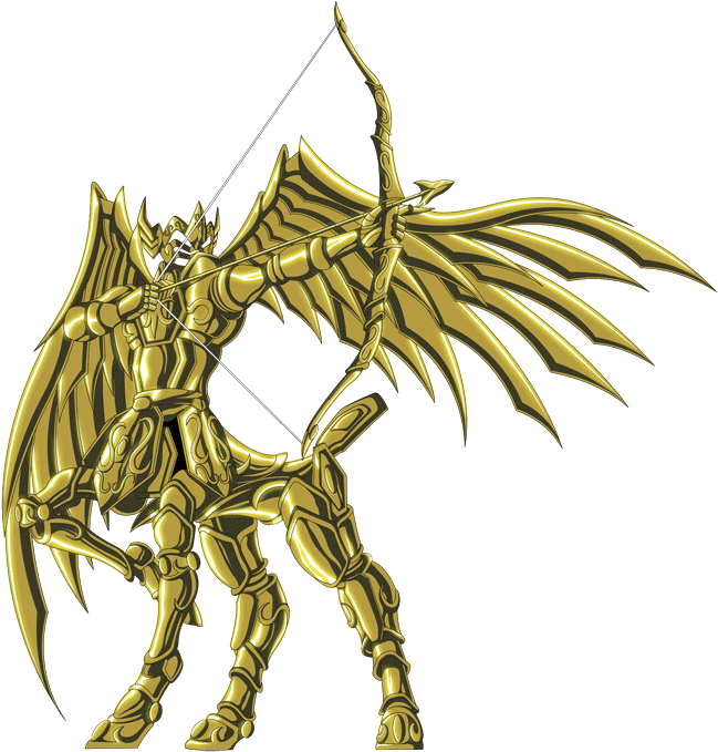 Golden Sagittarius Archer Fantasy Art PNG