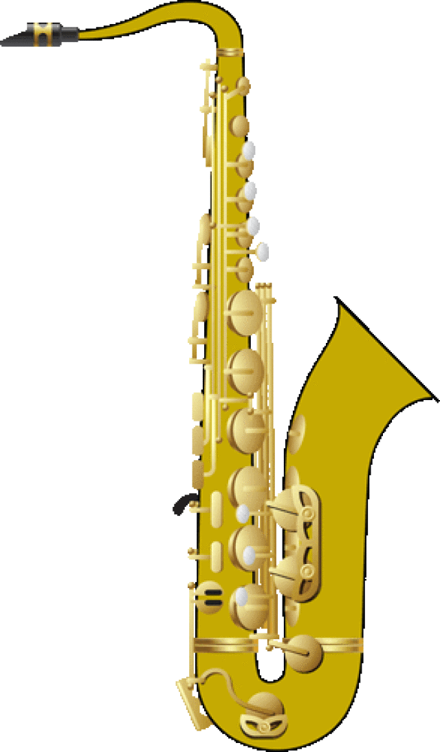 Golden Saxophone Isolated PNG