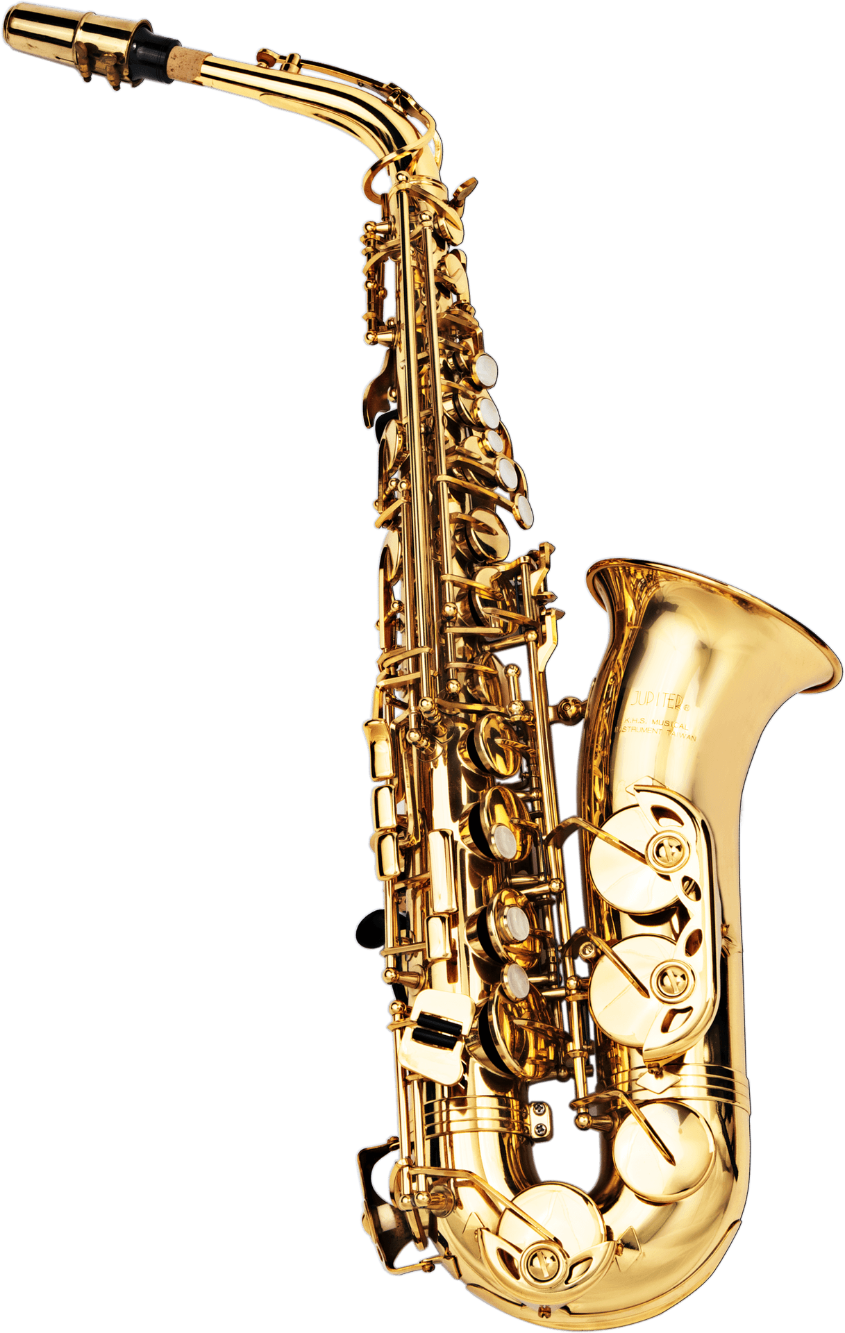 Golden Saxophone Isolated PNG
