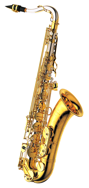 Golden Saxophone Profile PNG