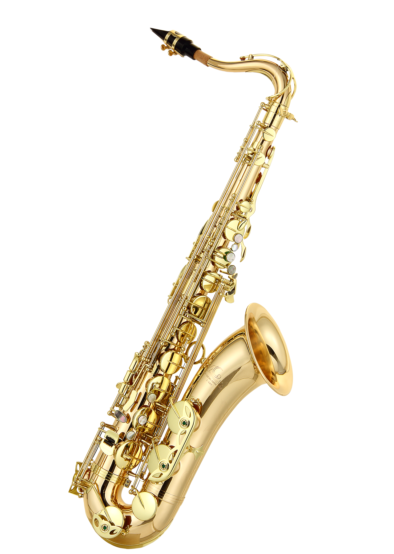 Golden Saxophoneon Black Background PNG