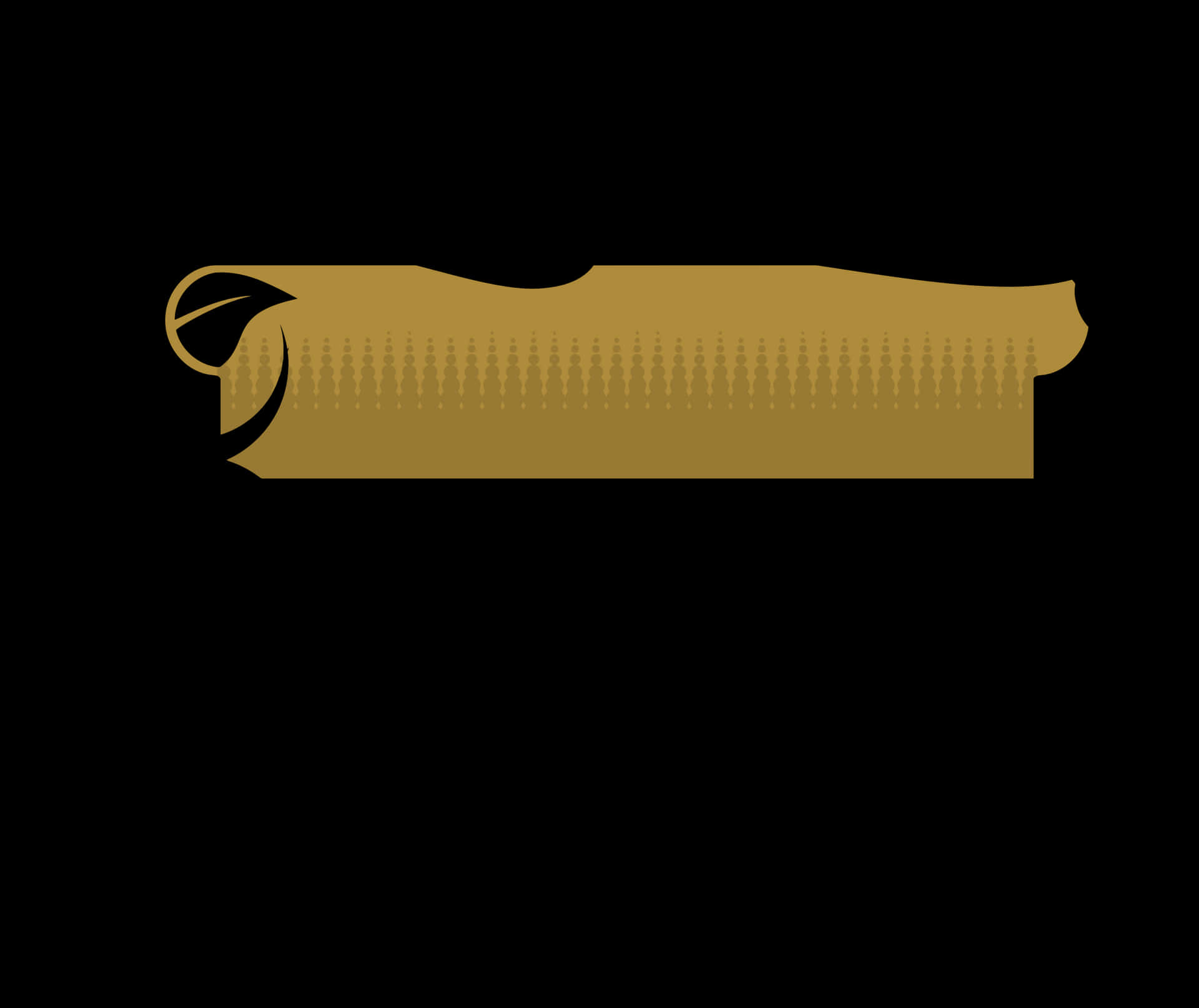 Golden Scroll Banner Graphic PNG
