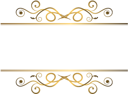 Golden Scrollwork Ornament Vector PNG