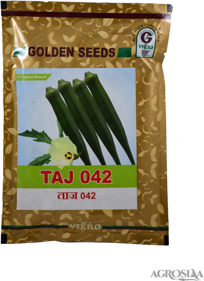Golden Seeds Okra T A J042 Packet PNG