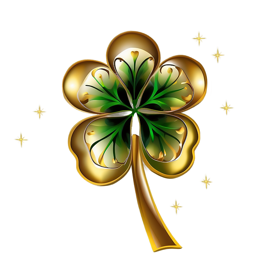 Download Golden Shamrock Decoration Png 05242024 | Wallpapers.com