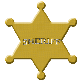 Golden Sheriff Badge PNG