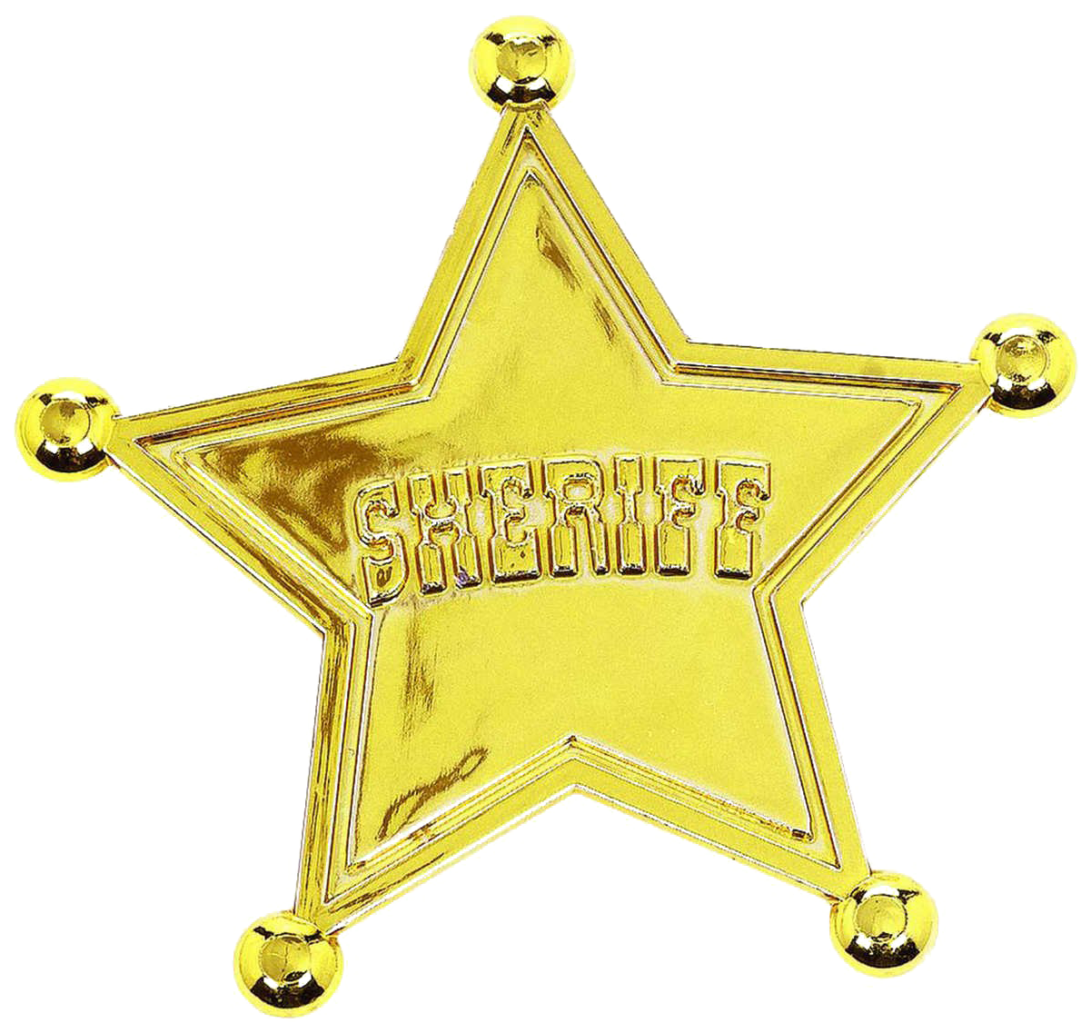Golden Sheriff Badge PNG