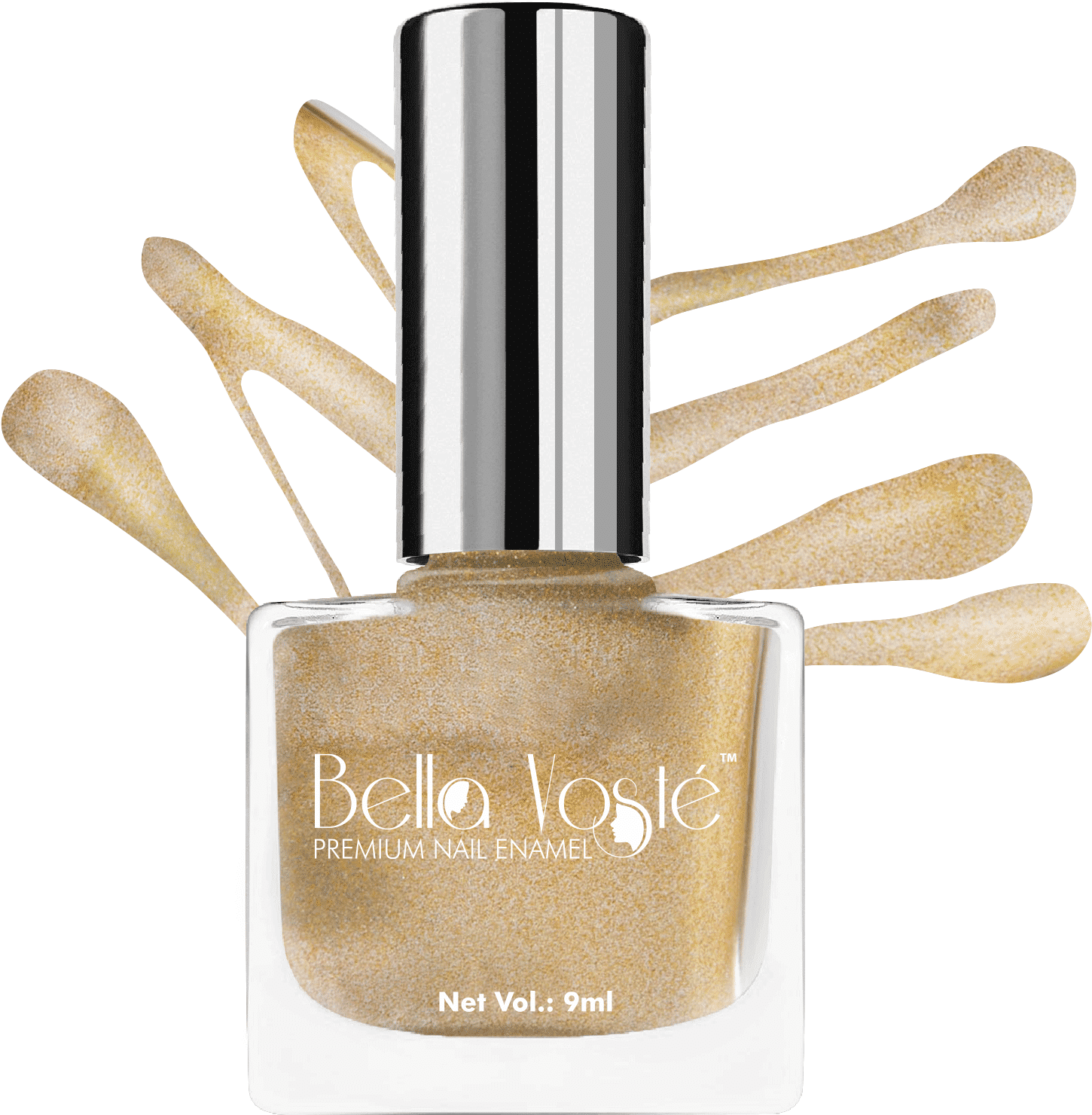 Golden Shimmer Nail Polish Bella Voste PNG