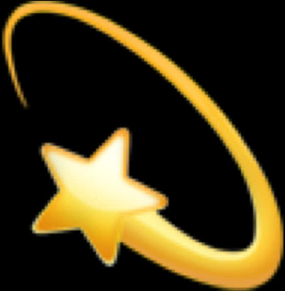 Golden Shooting Star Emoji PNG