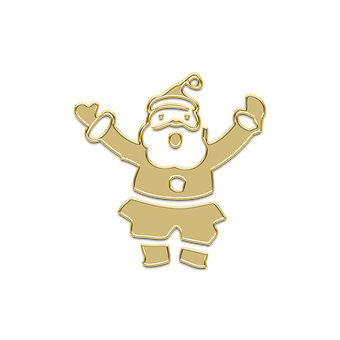 Golden Silhouette Santa Claus PNG