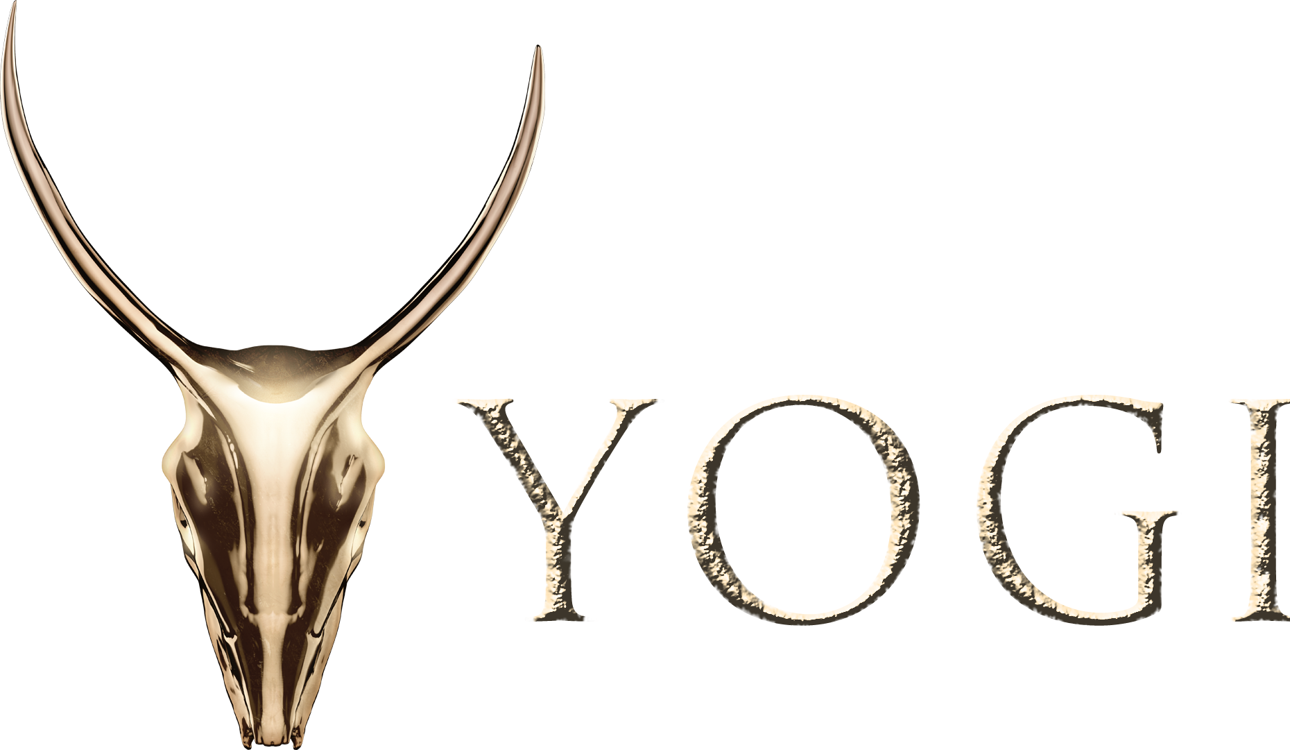 Golden Skull Horns Logo PNG
