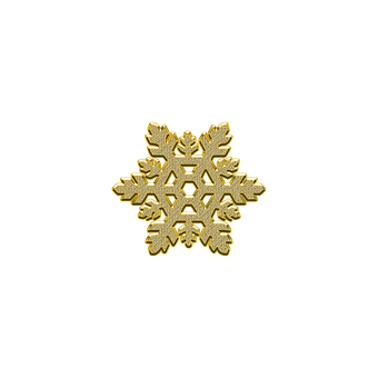 Golden Snowflake Black Background PNG