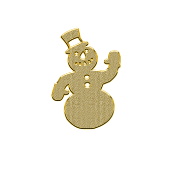 Golden Snowman Graphic PNG