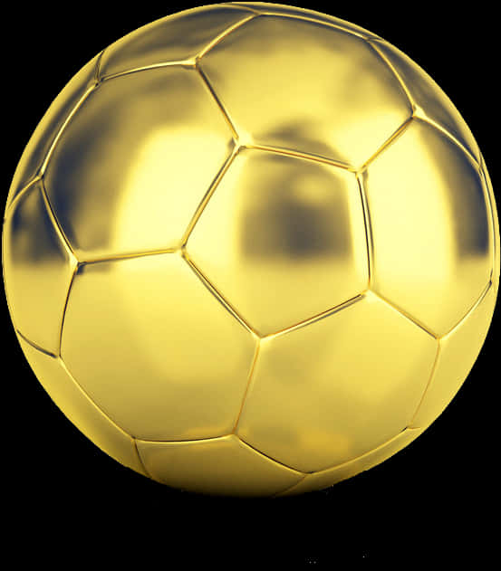 Golden Soccer Ball Image PNG