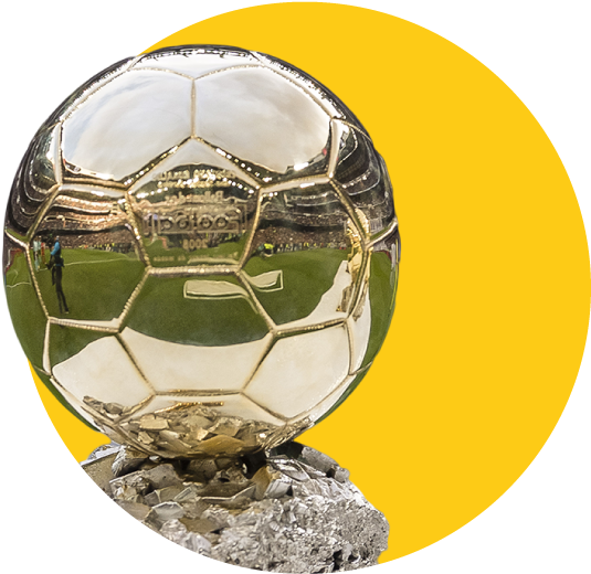 Golden Soccer Ball Trophy PNG