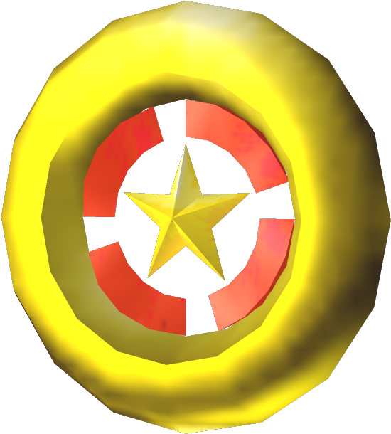 Golden Sonic Ringwith Star Emblem PNG