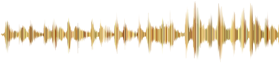 Golden Sound Wave Visualization PNG