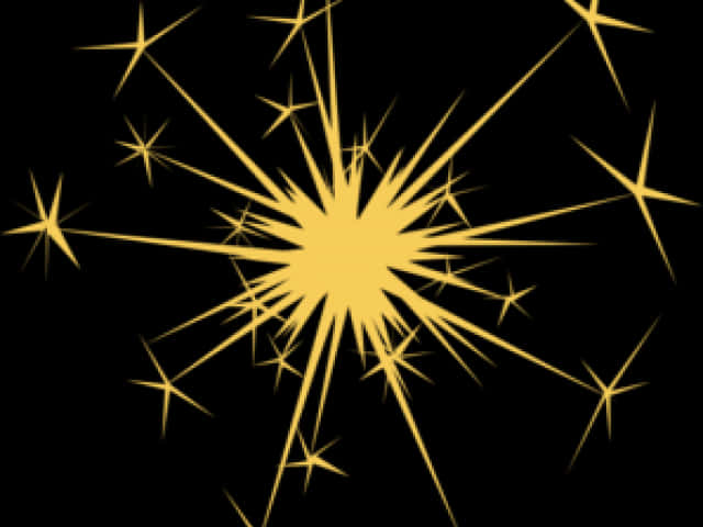 Golden Spark Explosion Graphic PNG