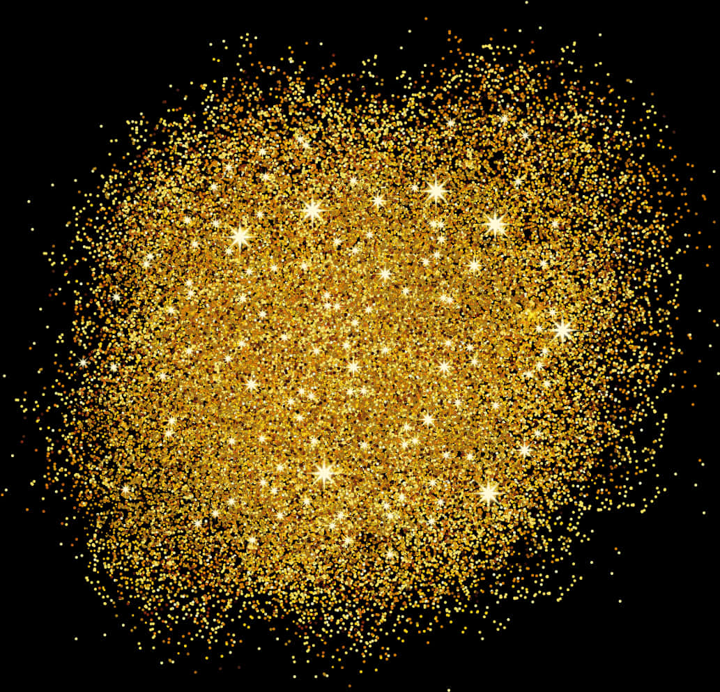Golden Sparkle Explosion PNG