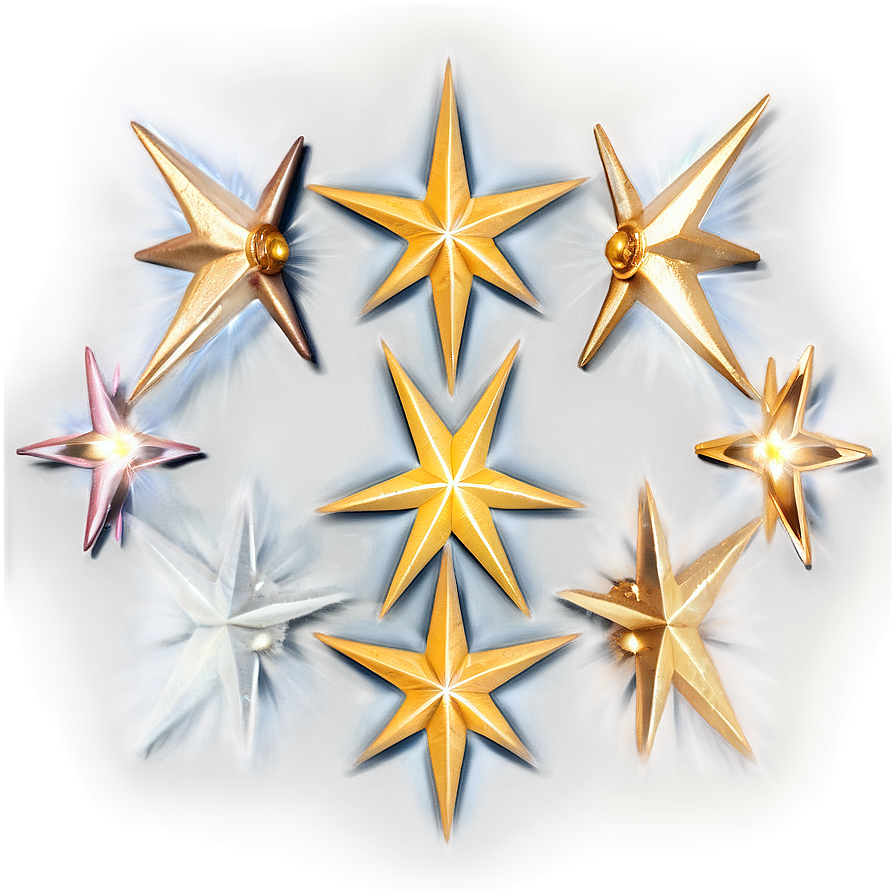 Golden Sparkle Star Png Hna60 PNG