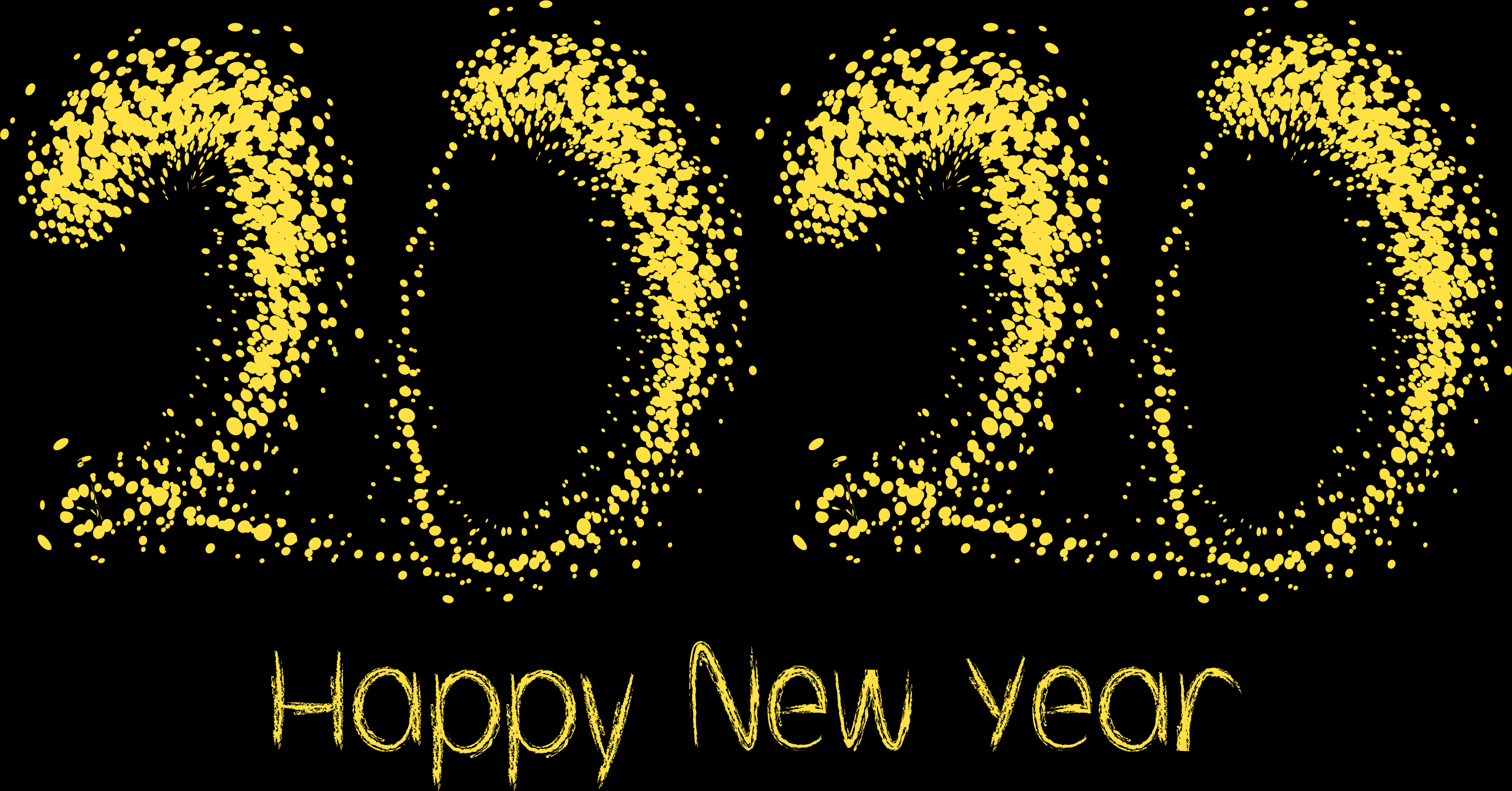 Golden Sparkle2020 Happy New Year PNG
