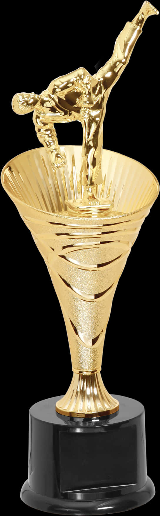 Golden Sports Figure Trophy PNG