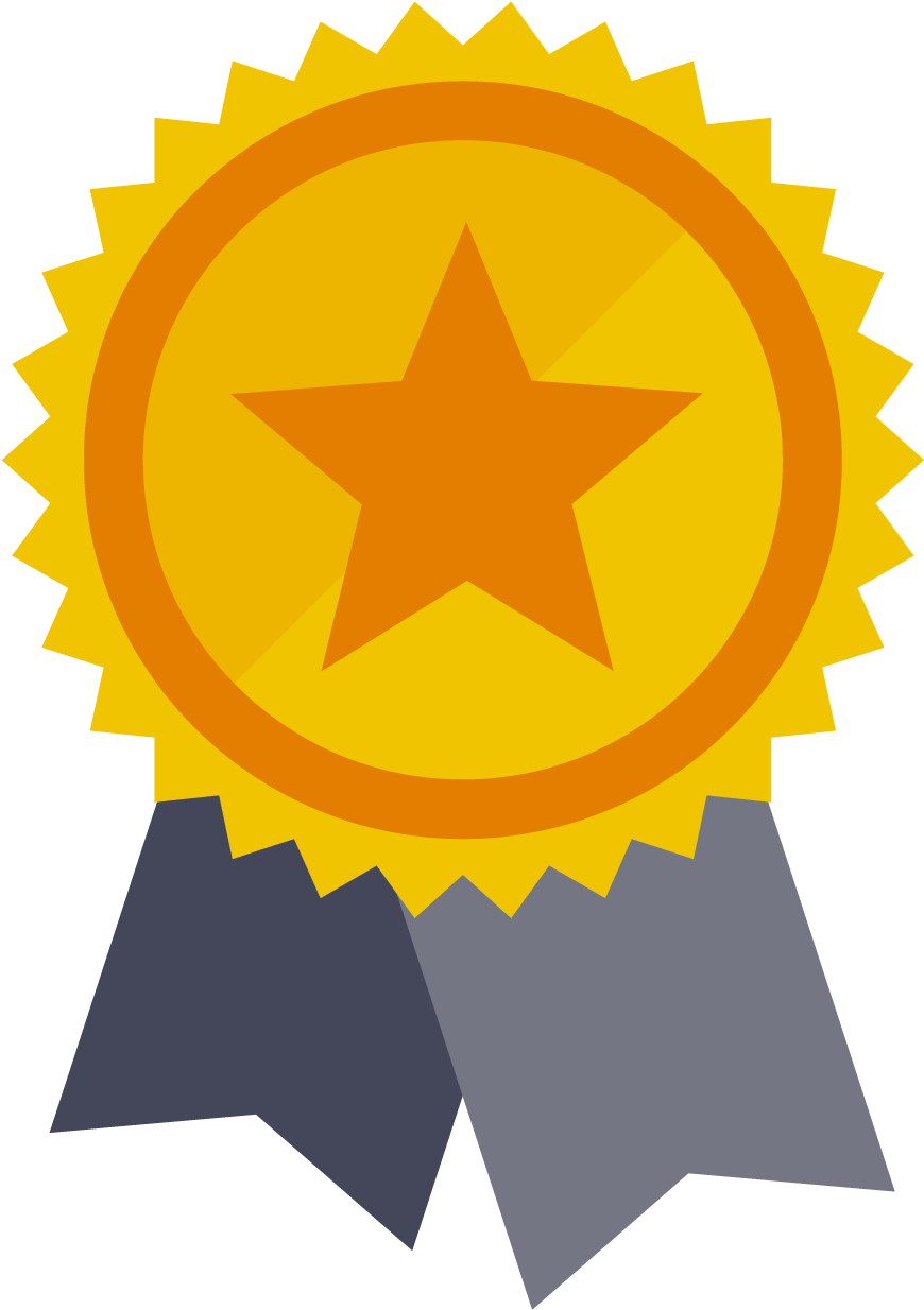 Golden Star Award Ribbon PNG