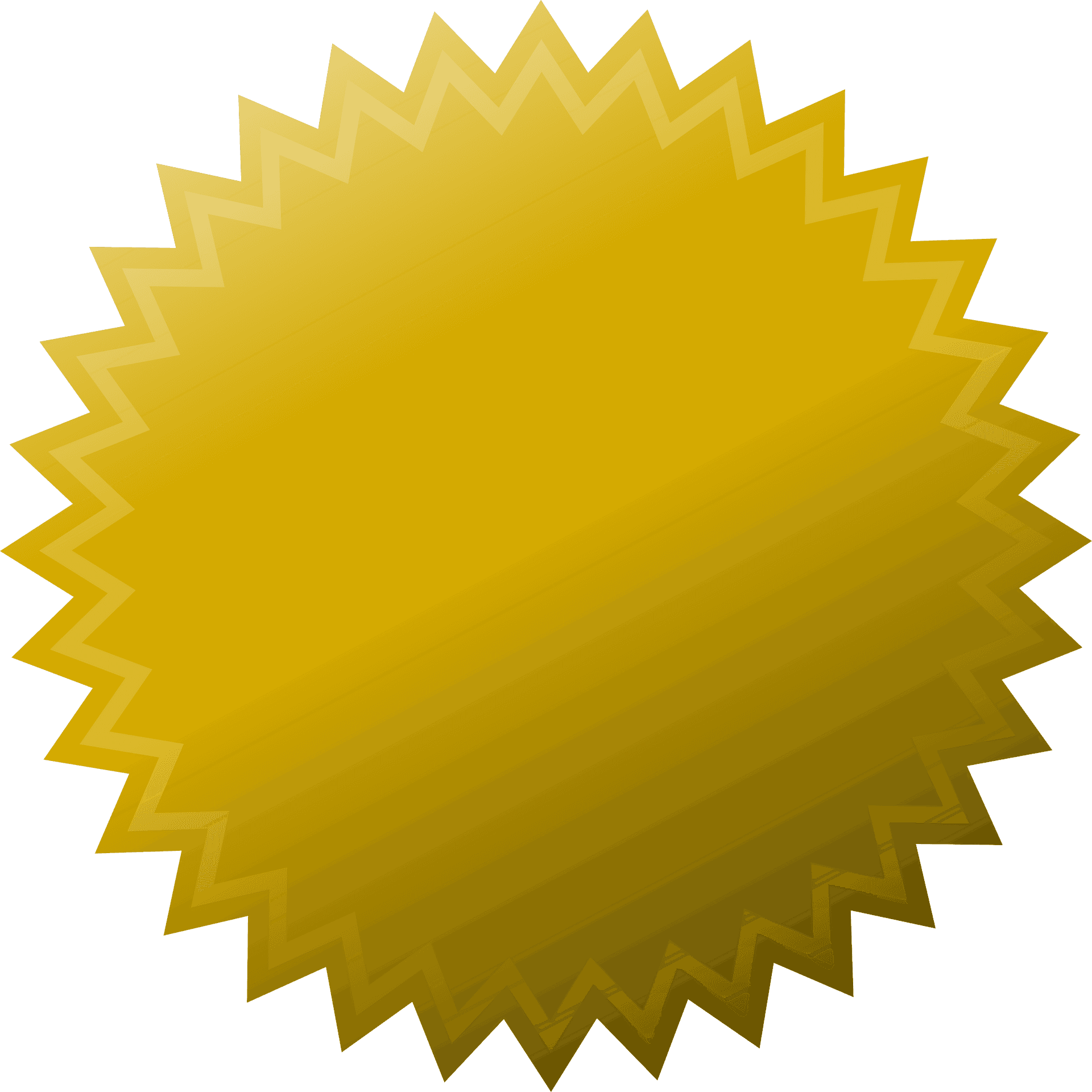 Golden Star Badge Graphic PNG