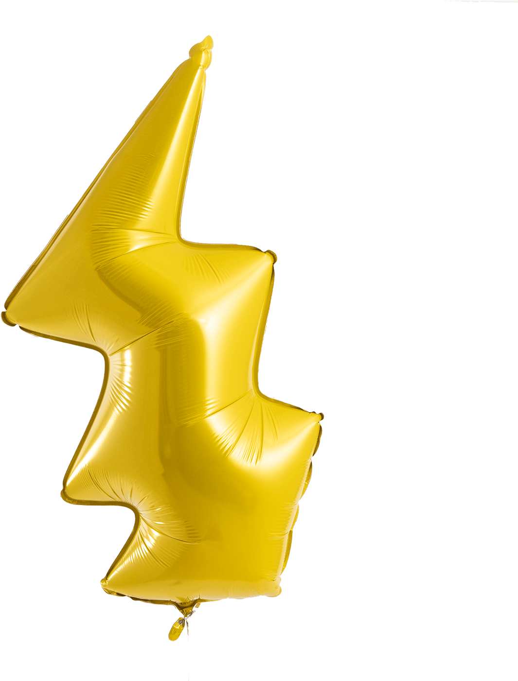 Golden Star Balloon Floating PNG