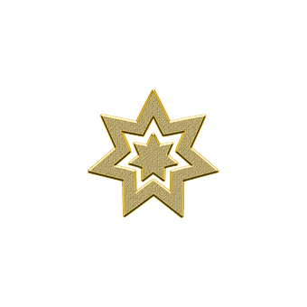 Golden Star Black Background PNG