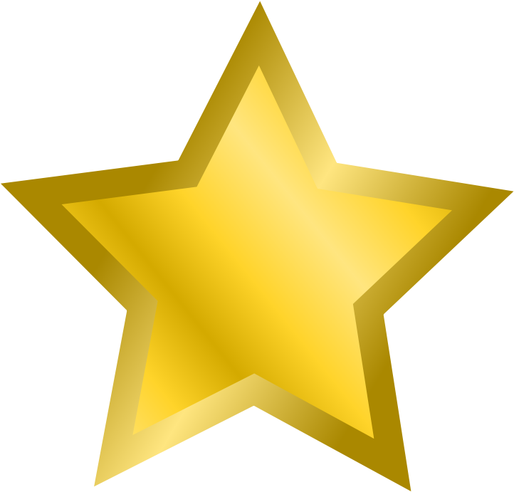 Golden Star Clipart PNG