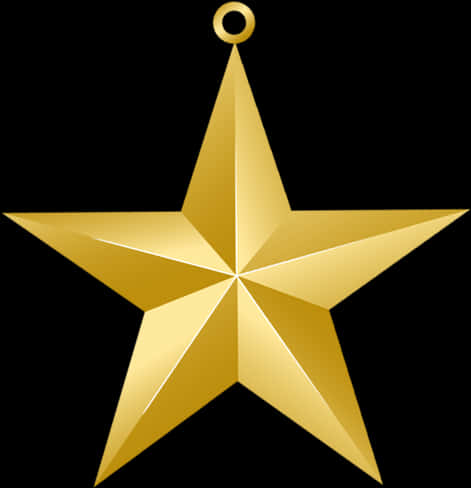 Golden Star Decoration PNG