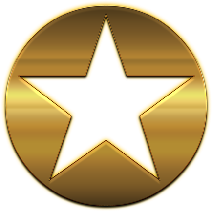Golden Star Emblem PNG