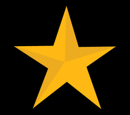 Golden Star Graphic PNG