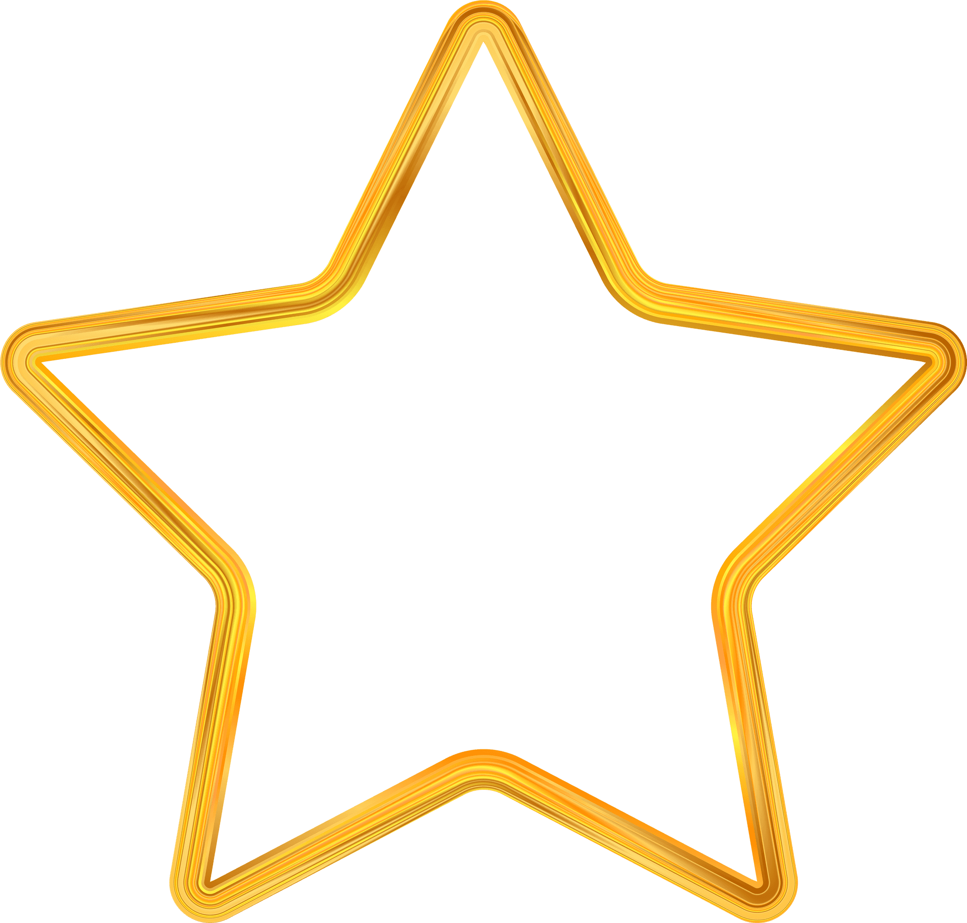 Golden Star Graphic PNG