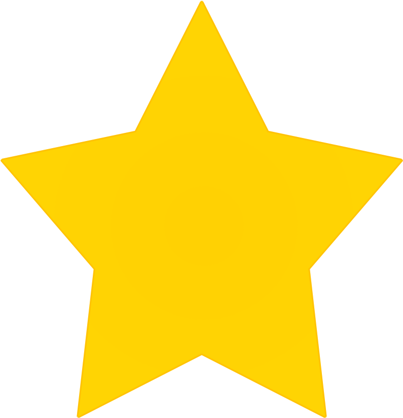 Golden Star Icon Simple Background PNG