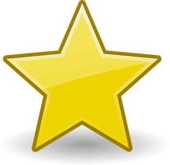 Golden Star Icon PNG