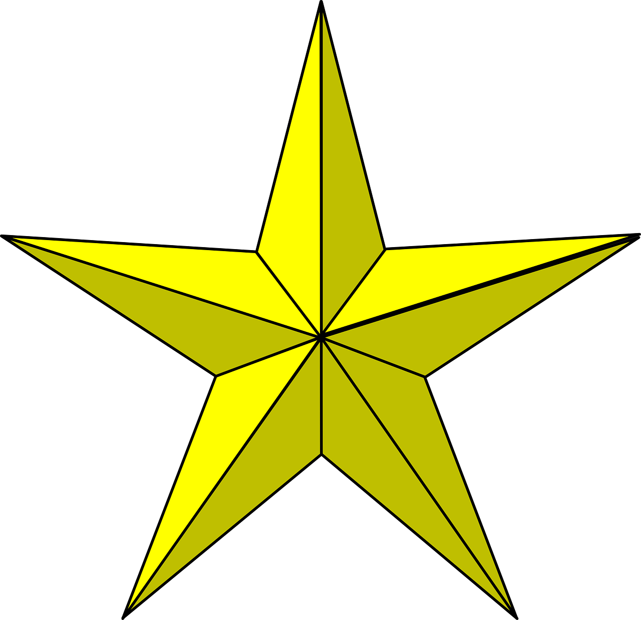 Golden Star Illustration PNG