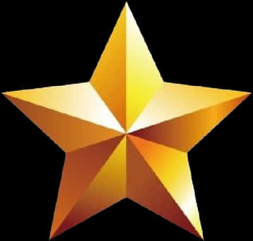 Golden Star Illustration PNG