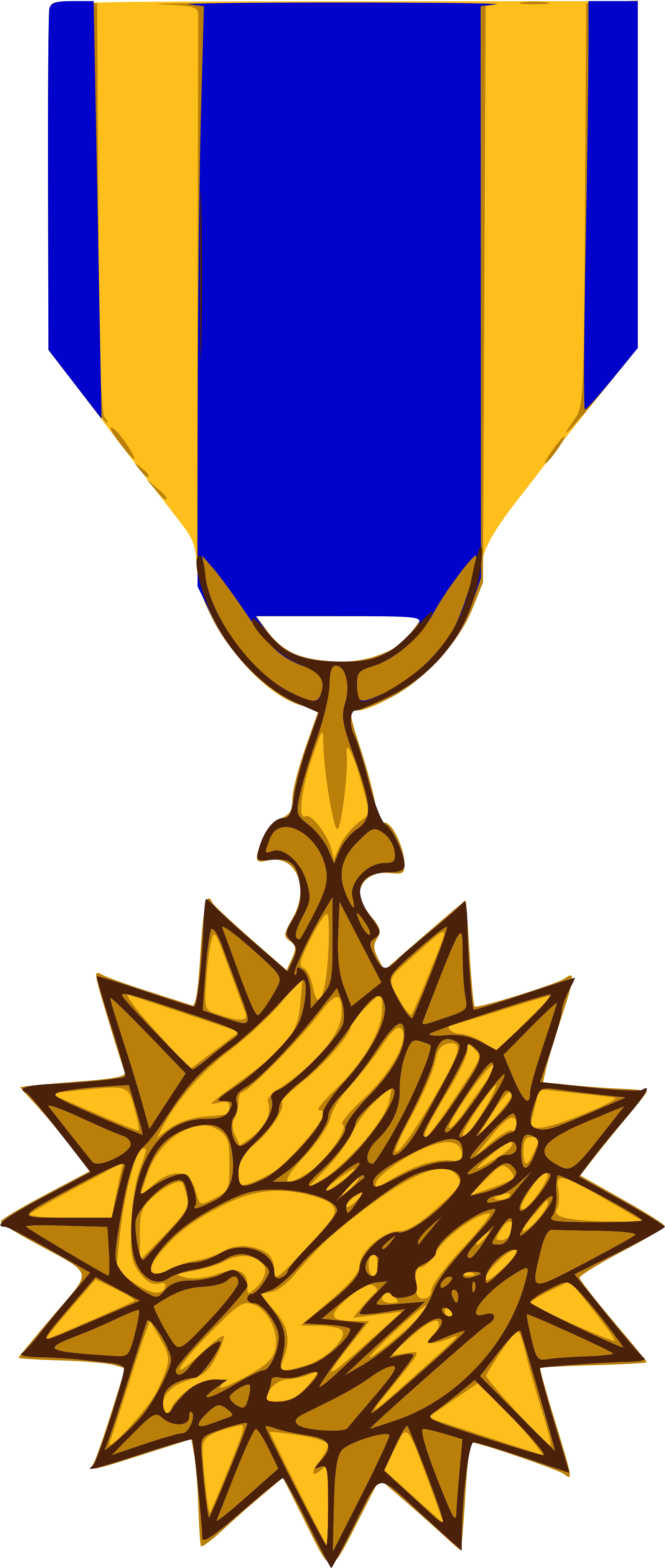 Golden Star Medal Illustration PNG