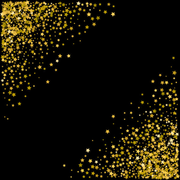 Golden Star Sparkle Background PNG