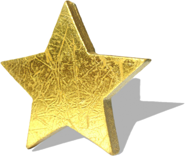 Golden Star Texture3 D Render PNG