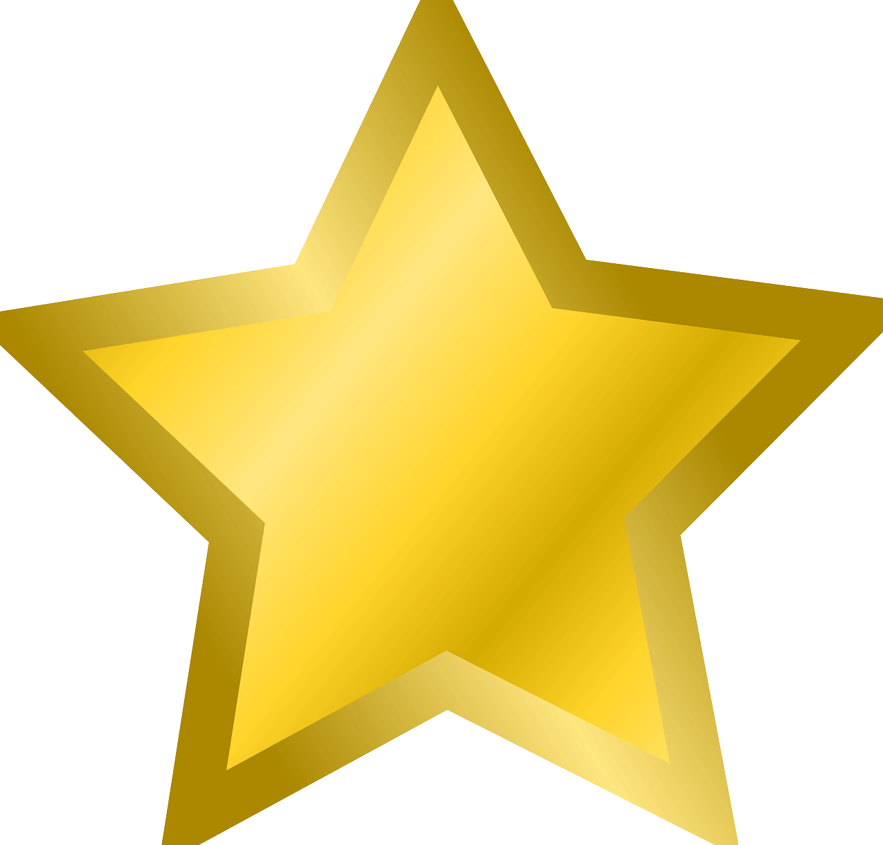 Golden Star Vector Graphic PNG