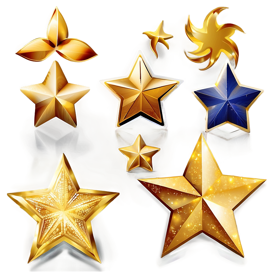 Golden Star Vector Graphic Png Aic PNG