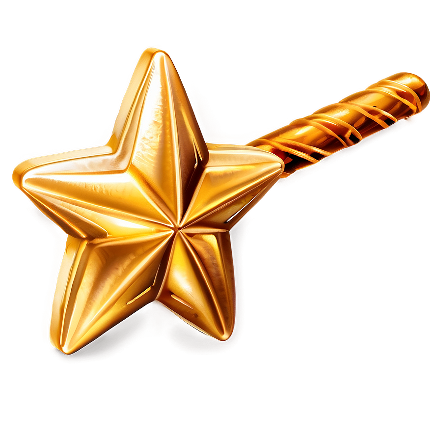 Golden Star Wand Png Ewa PNG