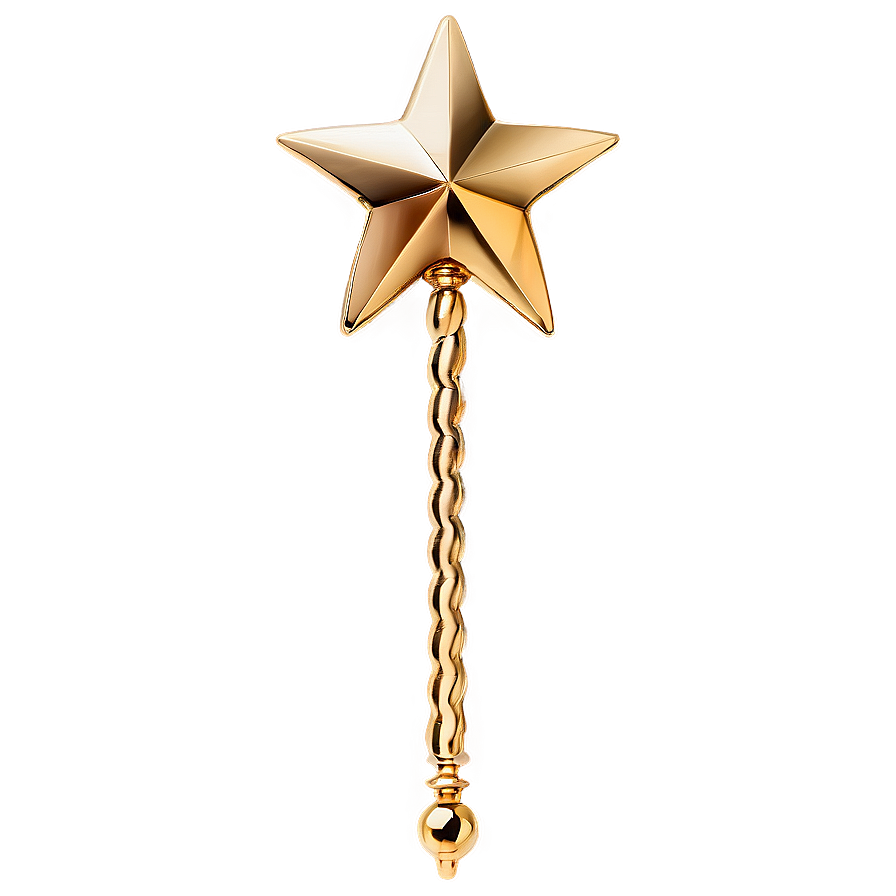 Golden Star Wand Png Ody30 PNG