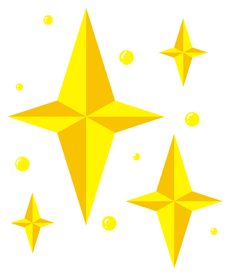 Golden Stars Illustration PNG