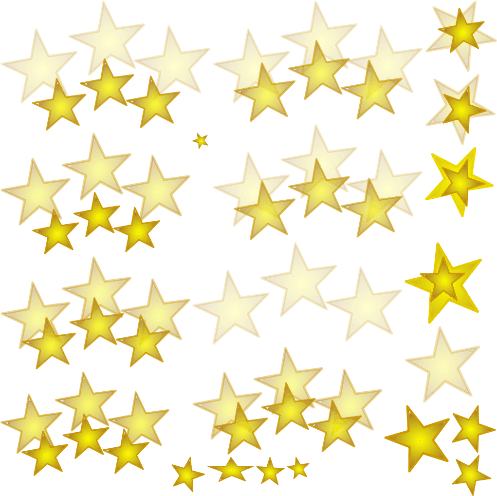 Golden Stars Pattern PNG